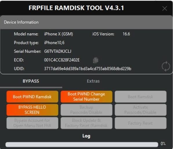 FRPFILE RAMDISK Bypass Passcode